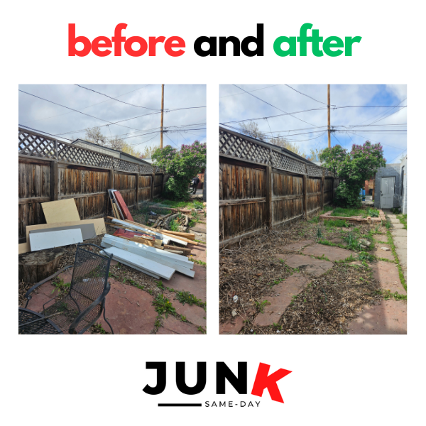 Property before junk removal