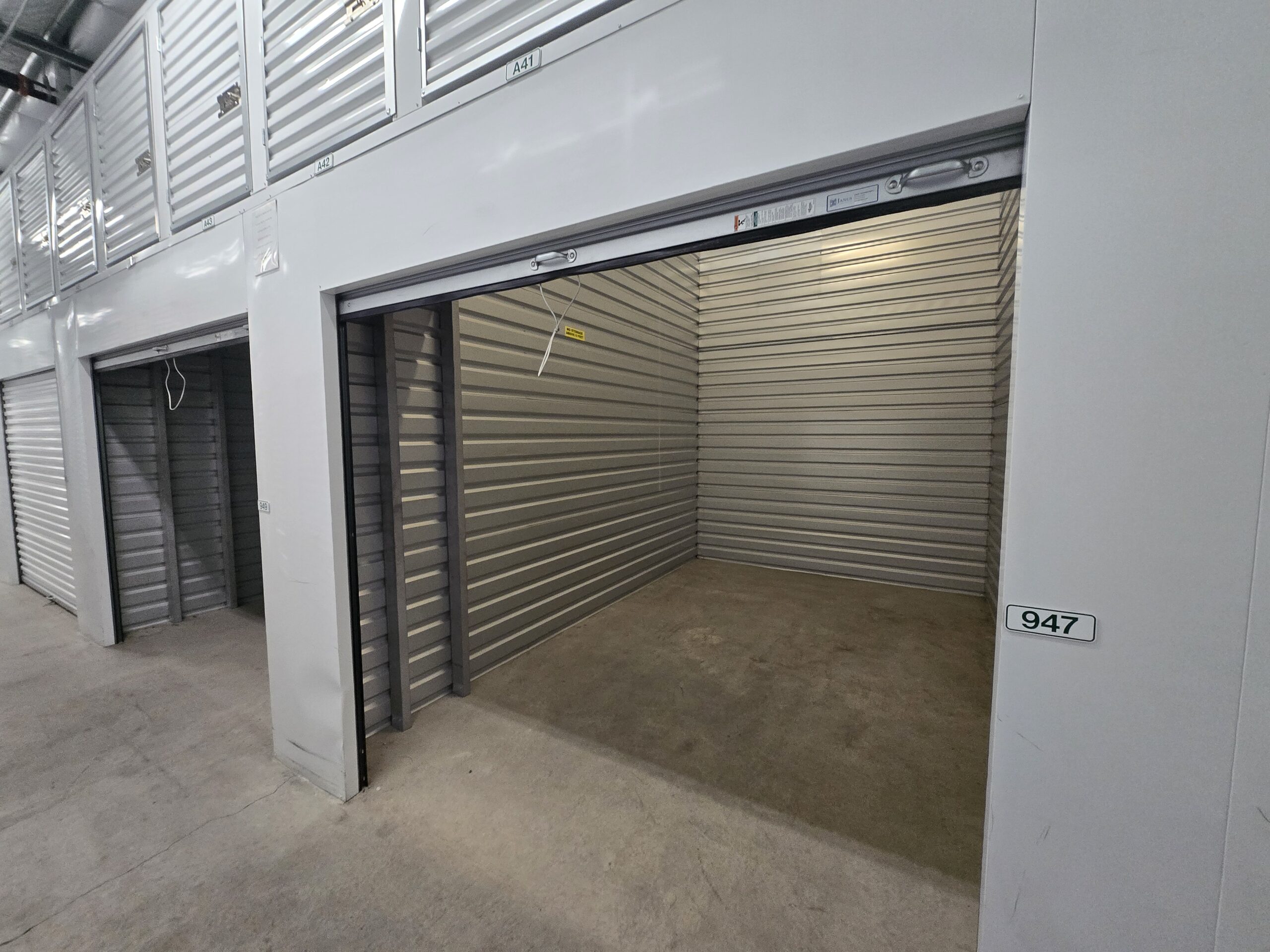 Storage unit after cleanout - completely empty and clean