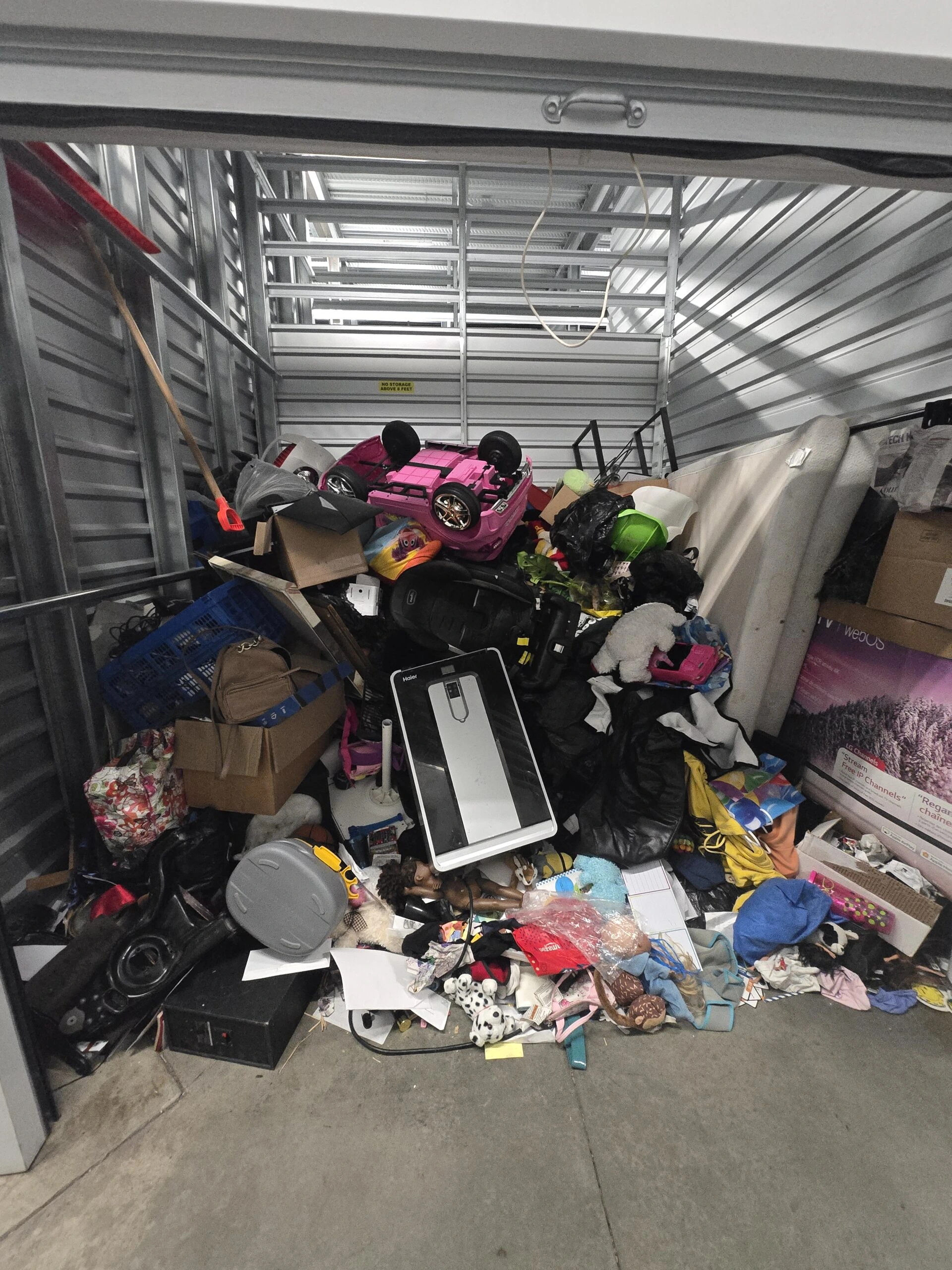 Garage after cleanout - organized and clear