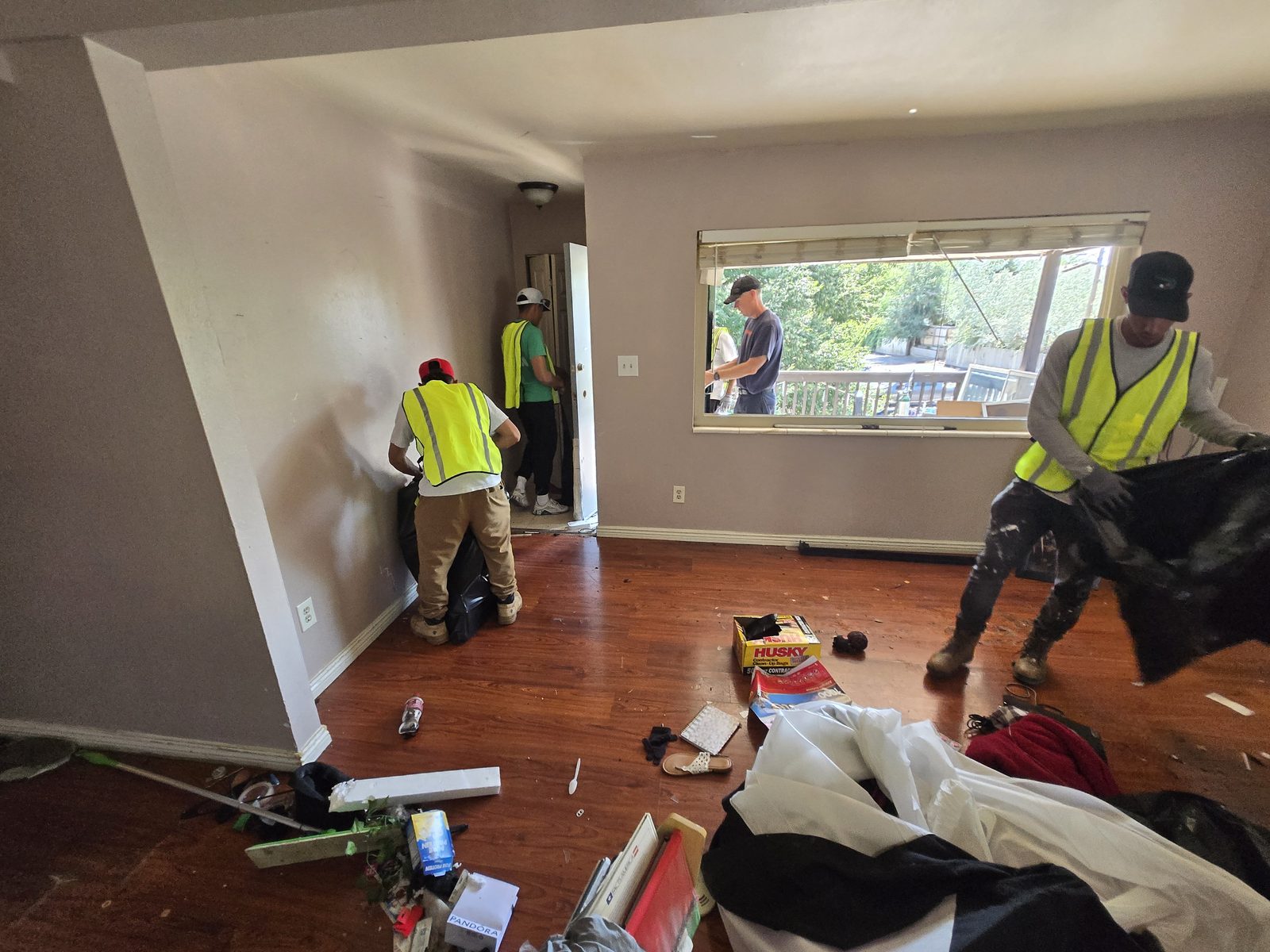 Junk Same Day crew working an eviction cleanout in Denver