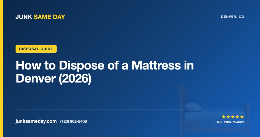 How to Dispose of a Mattress in Denver (2026) — Junk Same Day Denver