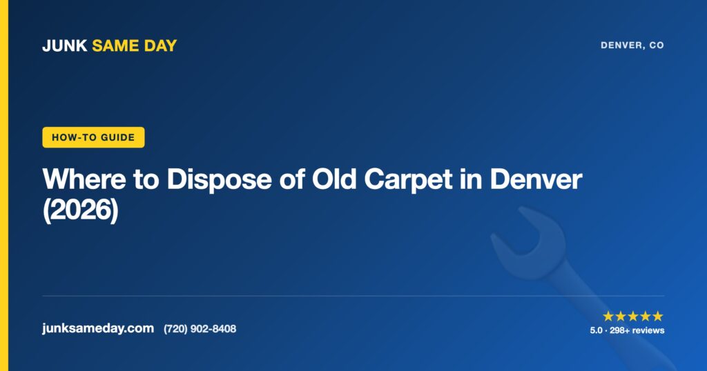 Where to Dispose of Old Carpet in Denver (2026) — Junk Same Day Denver
