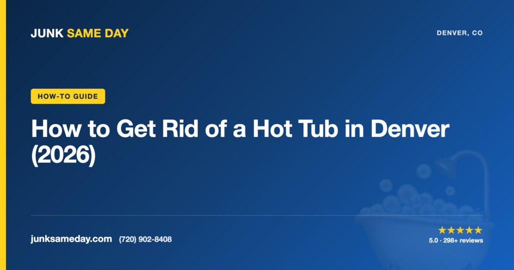 How to Get Rid of a Hot Tub in Denver (2026) — Junk Same Day Denver