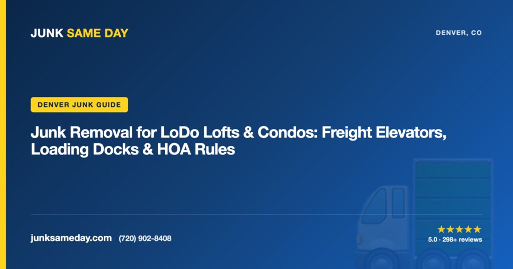 Junk Removal for LoDo Lofts & Condos: Freight Elevators, Loading Docks & HOA Rules — Junk Same Day Denver