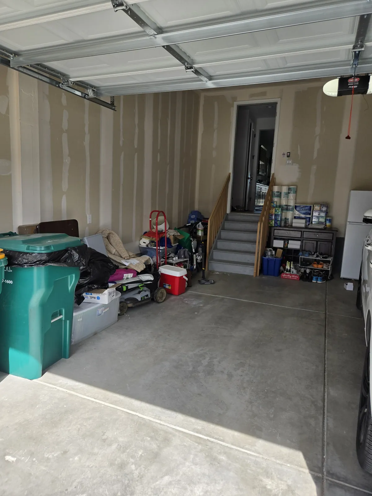 Garage clearance, before and after